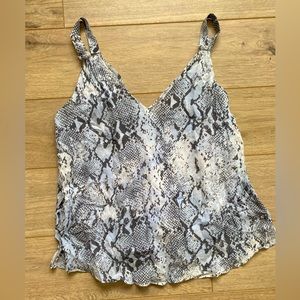 Snake print flowy tank